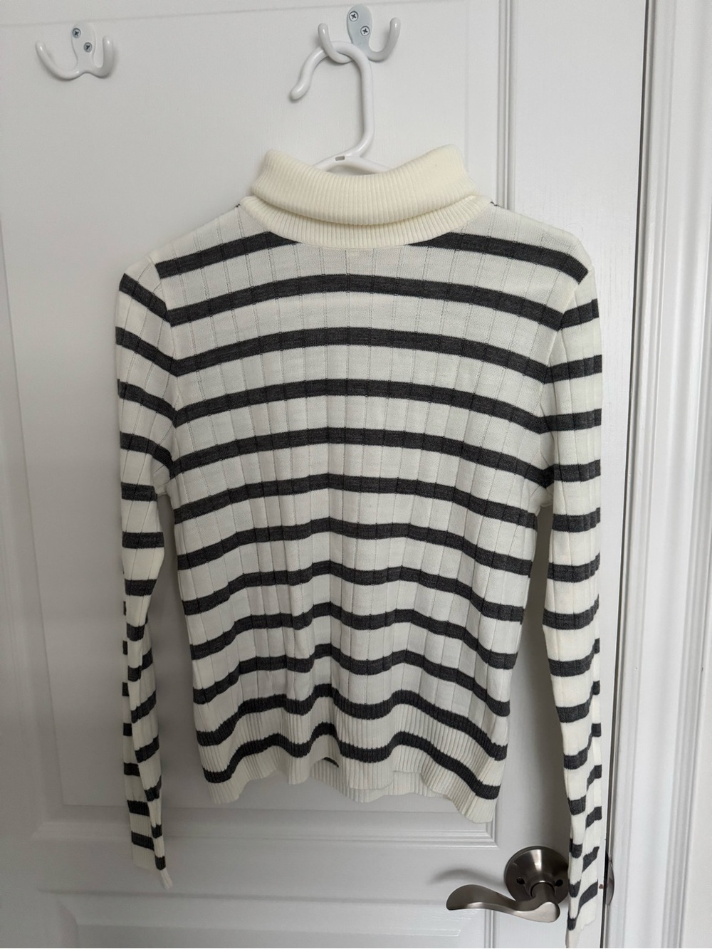 Cotton On Black & Cream Striped Turtleneck